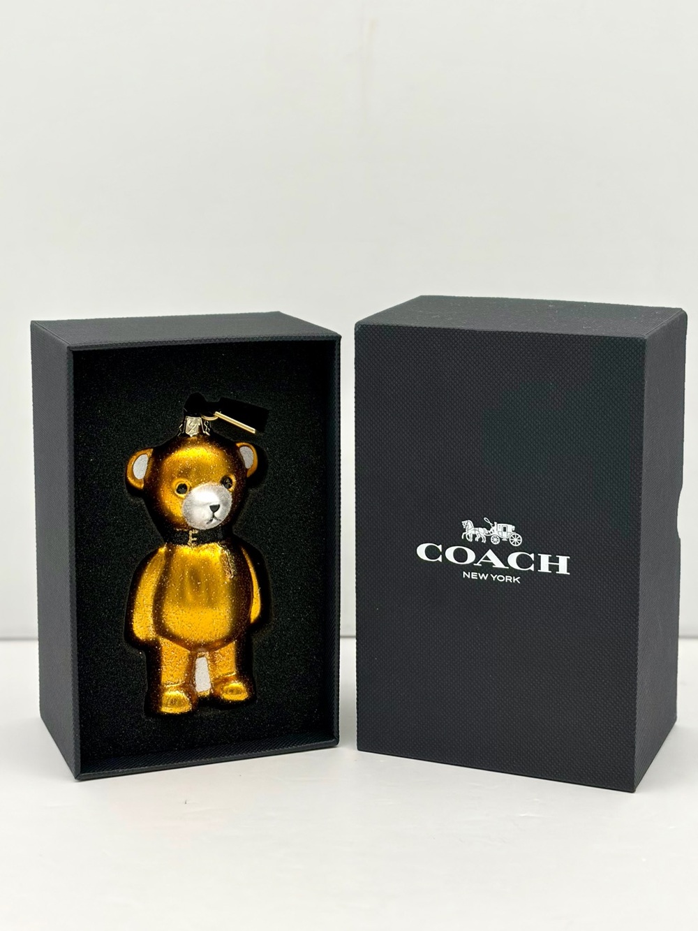 Coach Gold Bear Boxed Ornament